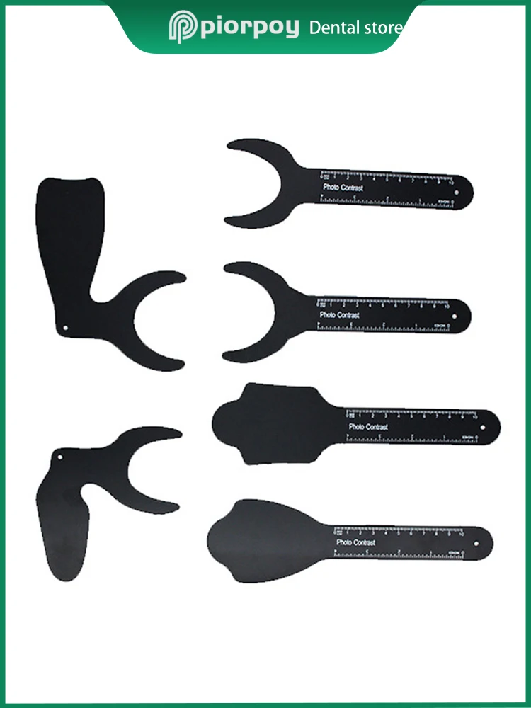 

PIORPOY 6Pcs Dental Orthodontic Black Background Board Dental Contrast Intraoral Photographic Mirror Dental Tools Dropship