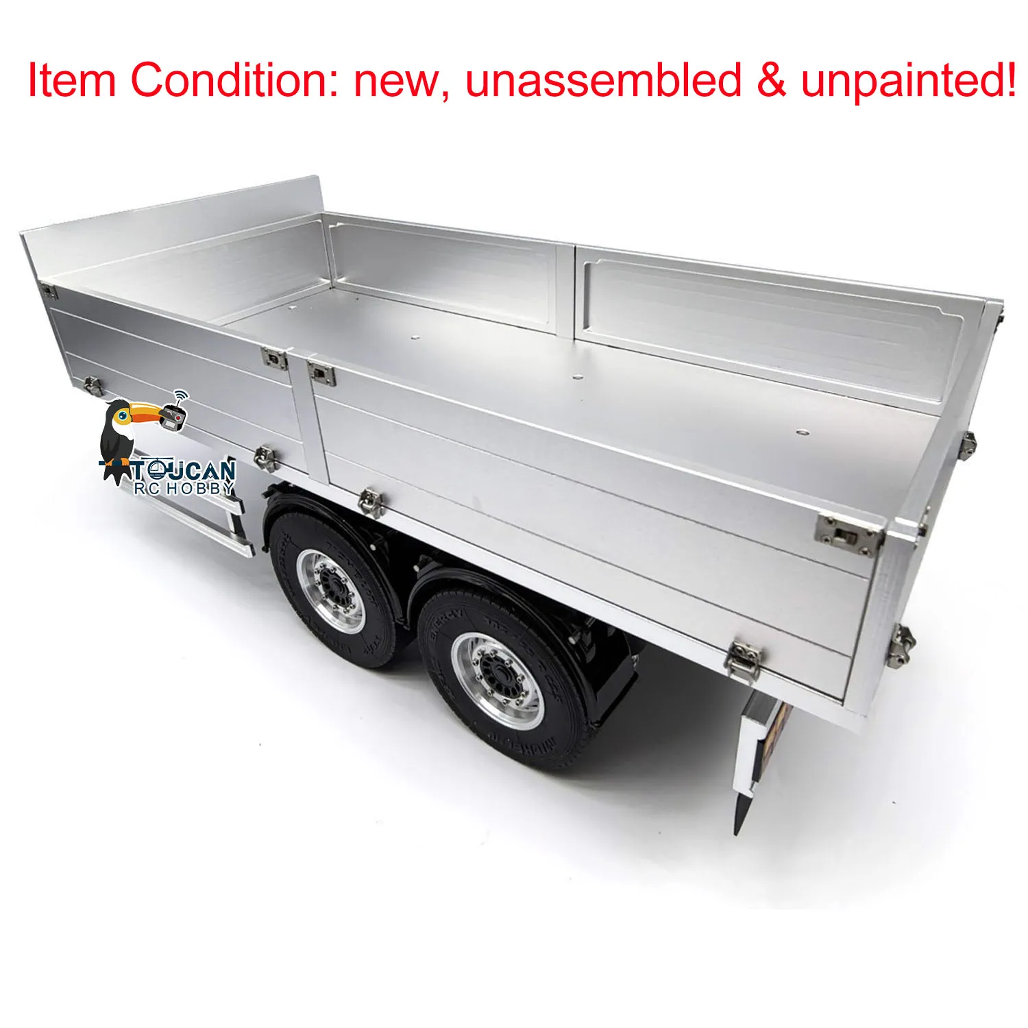 2-осевой металлический полный прицеп запасные части для игрушек 1/14