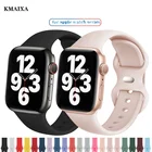Силиконовый ремешок для Apple Watch 44 мм 40 мм 45 мм41 мм 38 мм 42 мм iWatch 3 4 5 SE 6 7, браслет для умных часов