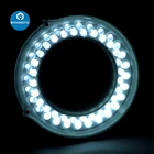 Микроскоп 144 56 светодиодный кольцевой светильник Регулируемая 0-100% осветительная лампа светодиодный круглый источник для тринокулярного стереомикроскопа с зумом