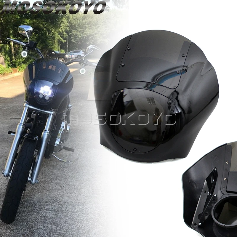 

Club Style Motorcycle Quarter Headlight Fairing Windshield 35-49mm Fork Clamp for Harley Iron XL 883 XL883N FXD Dyna Sportster