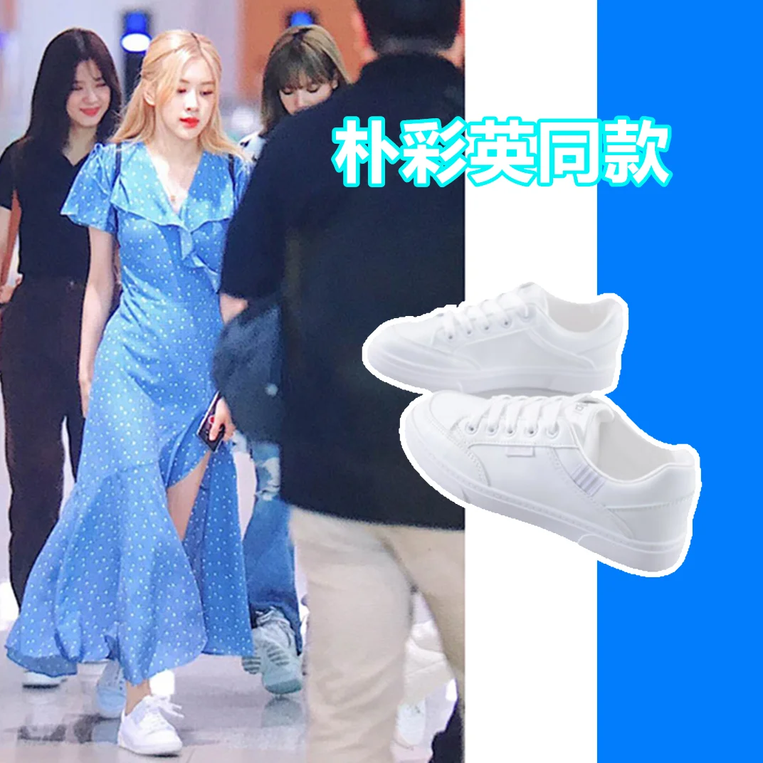 

Kpop ROSE Summer New Lace Up Ankle Boots Women's Spring Autumn Oxford Shoes Flat Leather Shoes Ladies Fashion White Booties