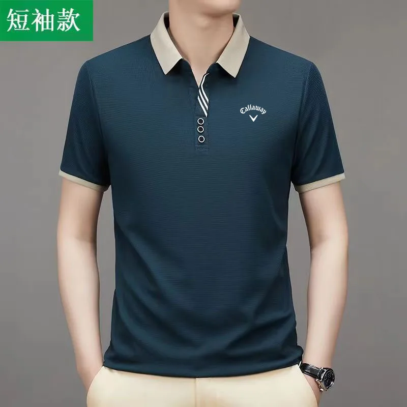 

Мужская рубашка-поло с короткими рукавами, Повседневная простроченная рубашка-поло с принтом, лето 2023