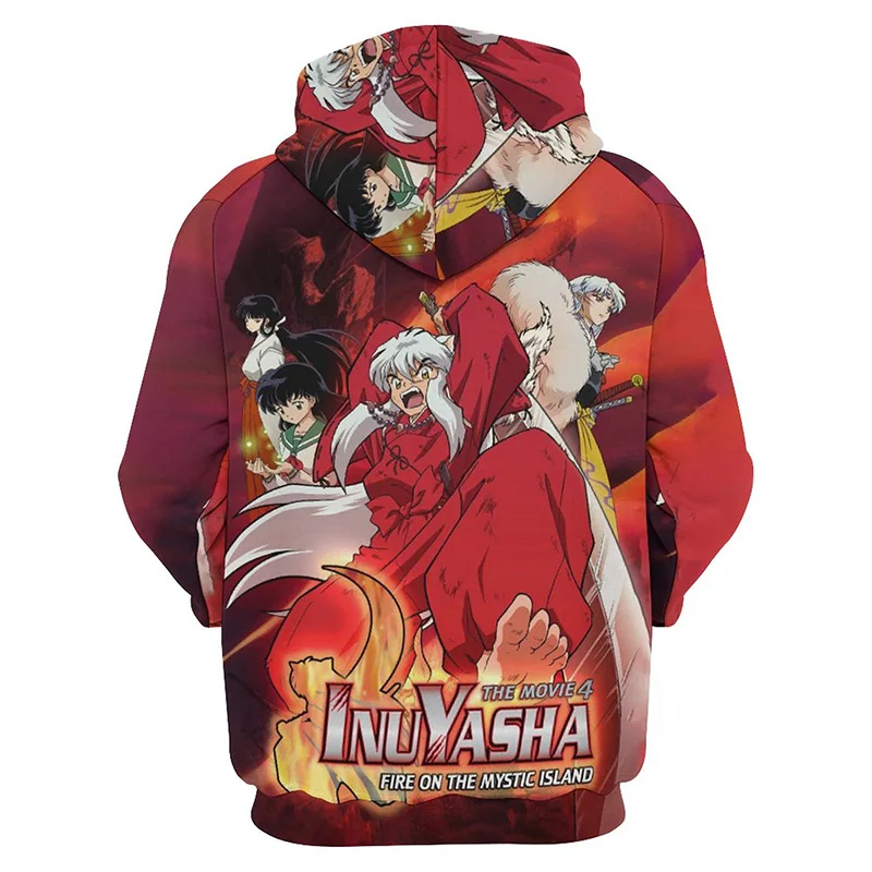 

Japanese Anime Inuyasha Graphic Hoodie Men Clothing 3D Higurashi Kagome Print New in Hoodies Women Harajuku Fashion y2k Pullover