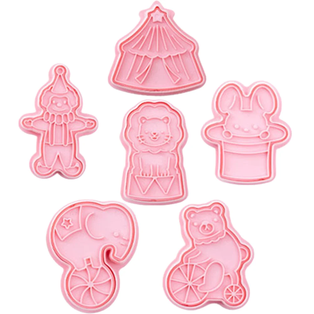 

6pcs Holiday Cookie Cutters Small Circus Cookie Molds for Biscuit Fondant Baking
