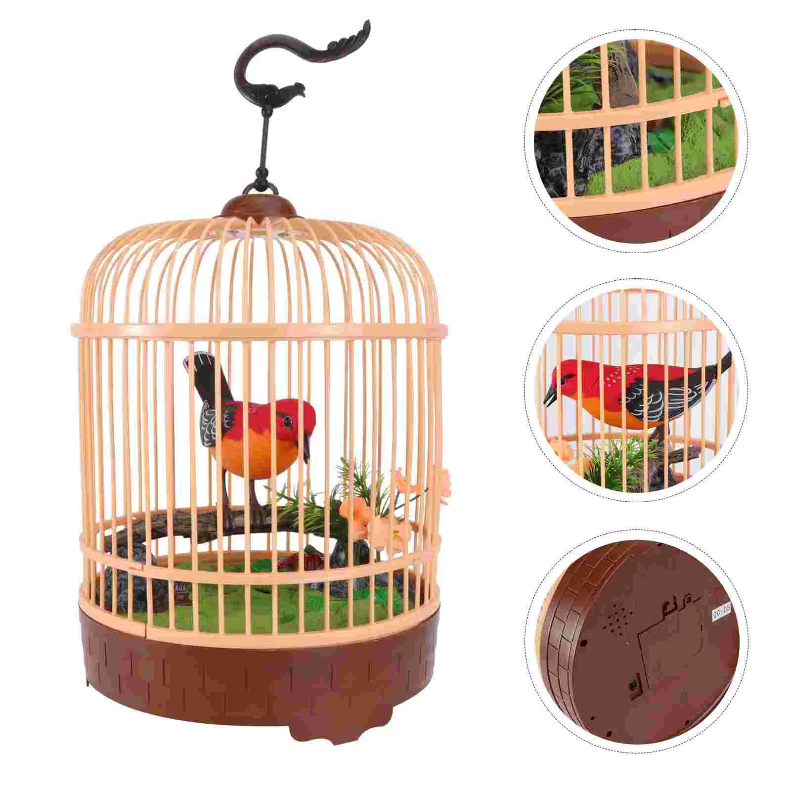 

Bird Parrot Electronic Cagevoice Sound Repeat Controlpet Model Figurine Move Chirp Statue Branchinteractive Activated