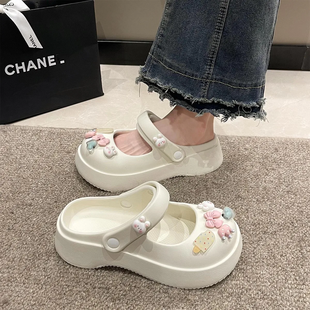 Женские садовые сабо Воздухопроницаемые быстросохнущие сандалии тапки пляжная