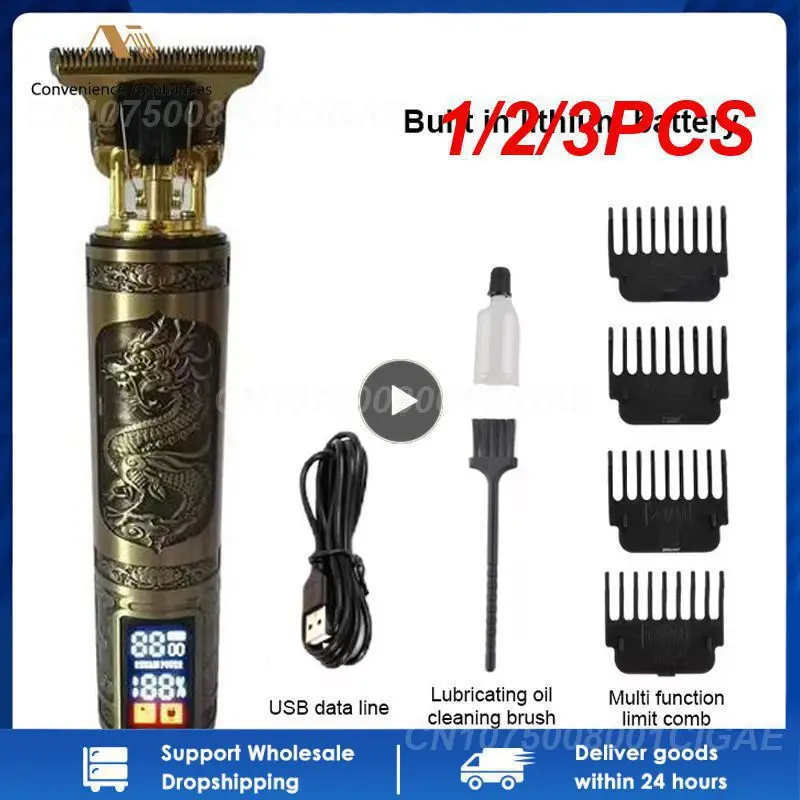 

1/2/3PCS NewT9 Electric Hair Clipper Hair Trimmer For Men Rechargeable Electric Shaver Beard Barber Hair Cutting Machine For Men