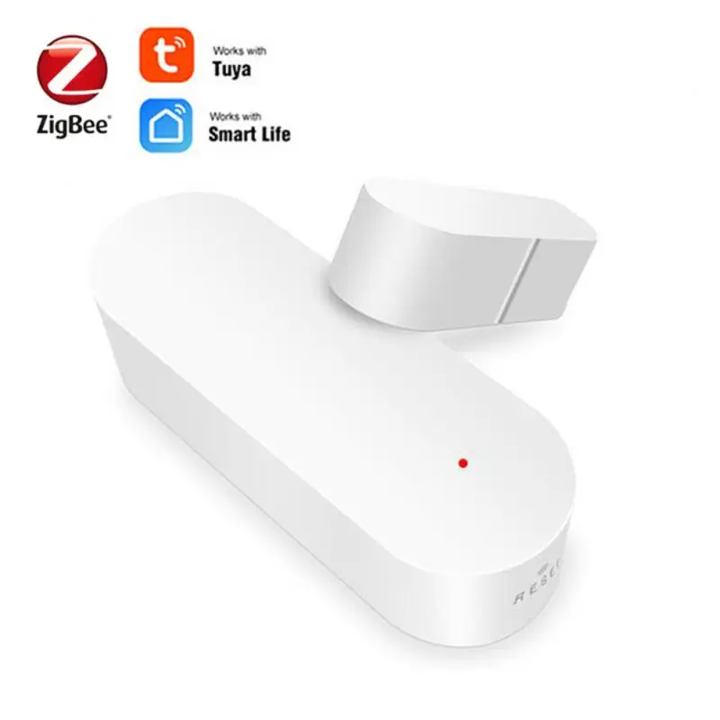 

Детектор сигнализации Zigbee, независимый магнитный дверной и оконный датчик для умного дома, работает с Alexa и Google Assistant