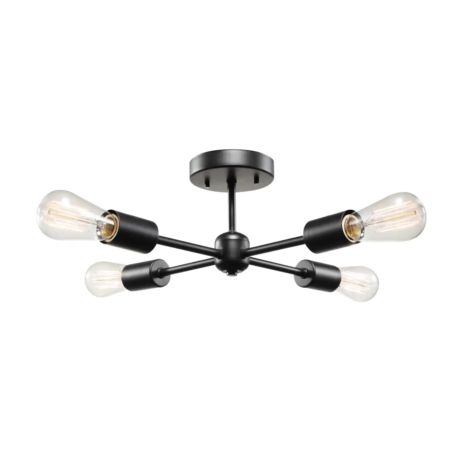 

Globe Electric Vane 4-светильник Matte Black Flush, 66008