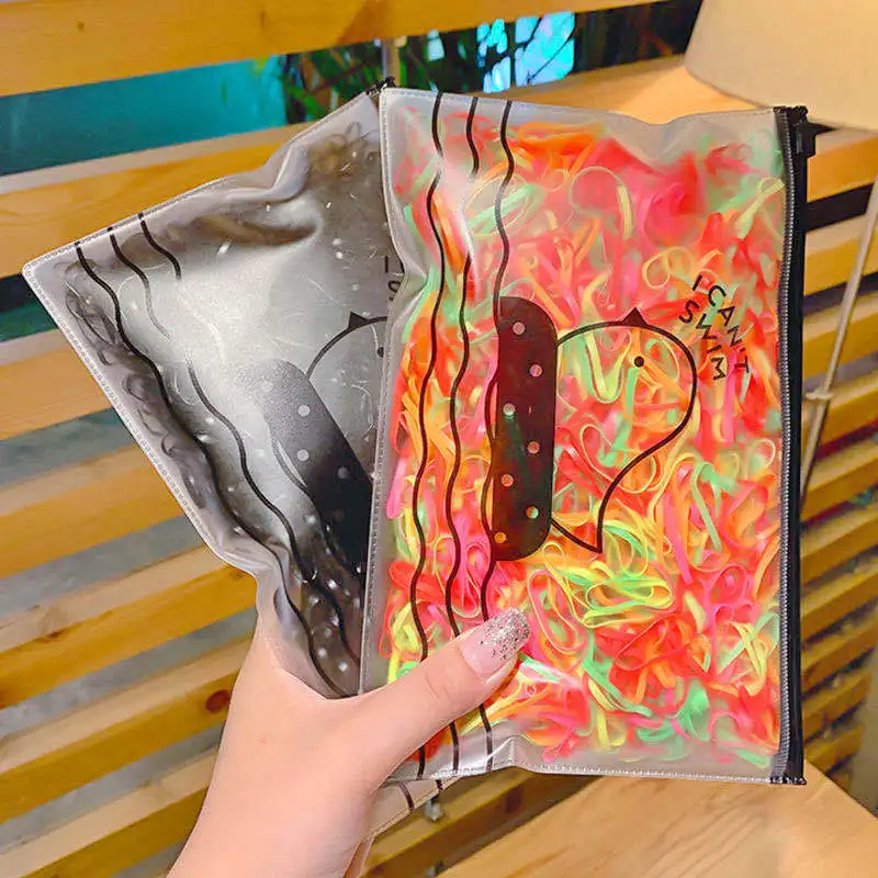 

600 шт., детские одноразовые резинки для волос