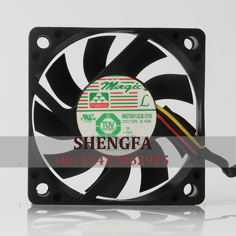 YONGLI MGT6012LB-015 чехол охлаждающий вентилятор 12V 0.12A 6015 6CM 3-проводной измерение скорости