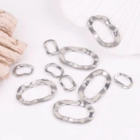 20pcs o open stainless steel charms connectors rectangle earring findings for diy earrings jewelry making supplies