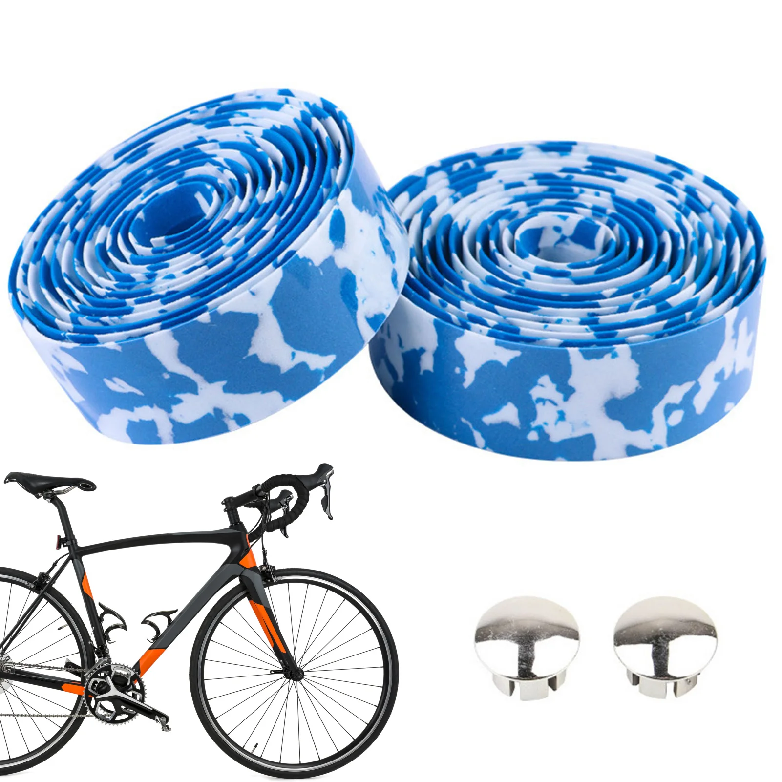 

Bicycle Handlebar Tape EVA Bicycle Bar Warp Tape 190cm Cycling Steering Wheel Wraps Tape Shock And Sweat Absorbing Non-Slip For
