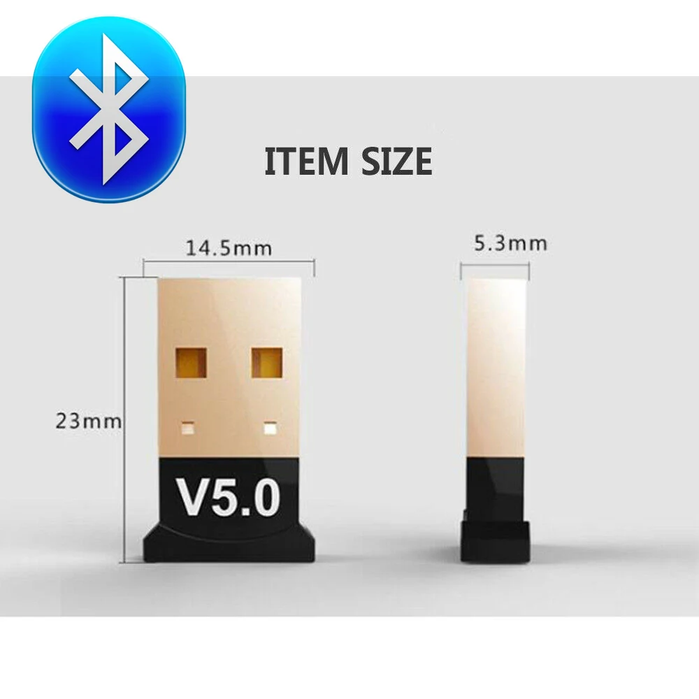 Bluetooth-приемник 5 0 беспроводной Dongle BT двойной стерео музыкальный аудио USB адаптер V
