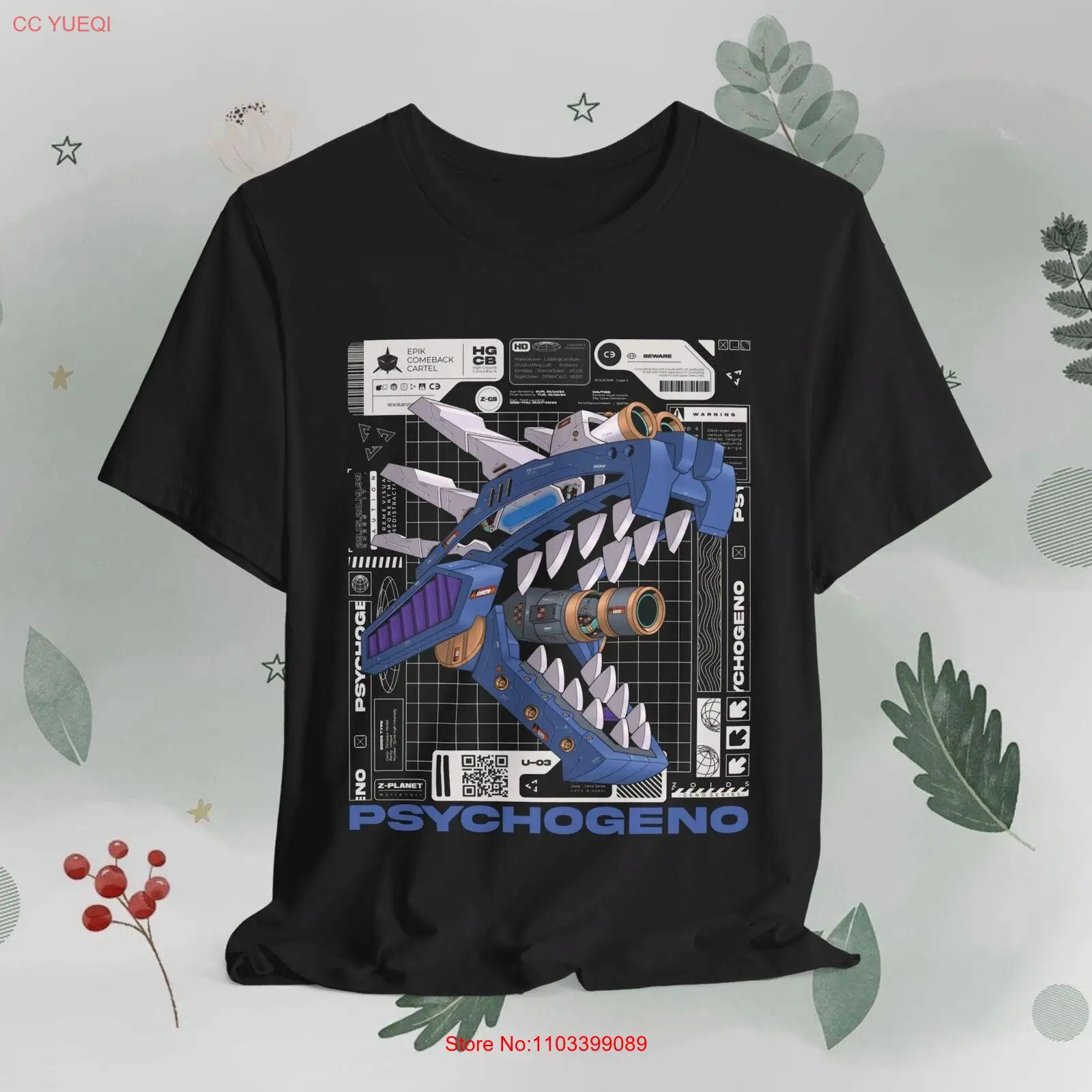 Футболка с психогеном серия Zoid о-генератор генератор генератора аниме зоиды