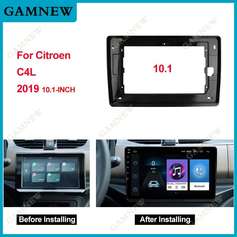 

10 Inch Car Frame Fascia Adapter Canbus Box Decoder For Citroen C4L C-4L C4 2019 Android Radio Dash Fitting Panel Kit