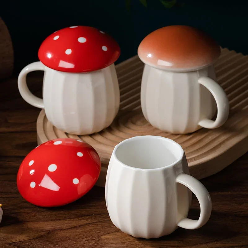 Новый стиль мультяшная грибная тема бутылка для воды кружка чашка керамический
