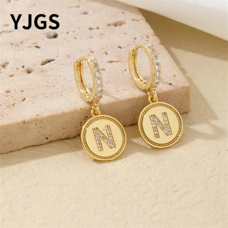 YJGS темпераментные минималистичные ювелирные изделия Медный позолоченный набор