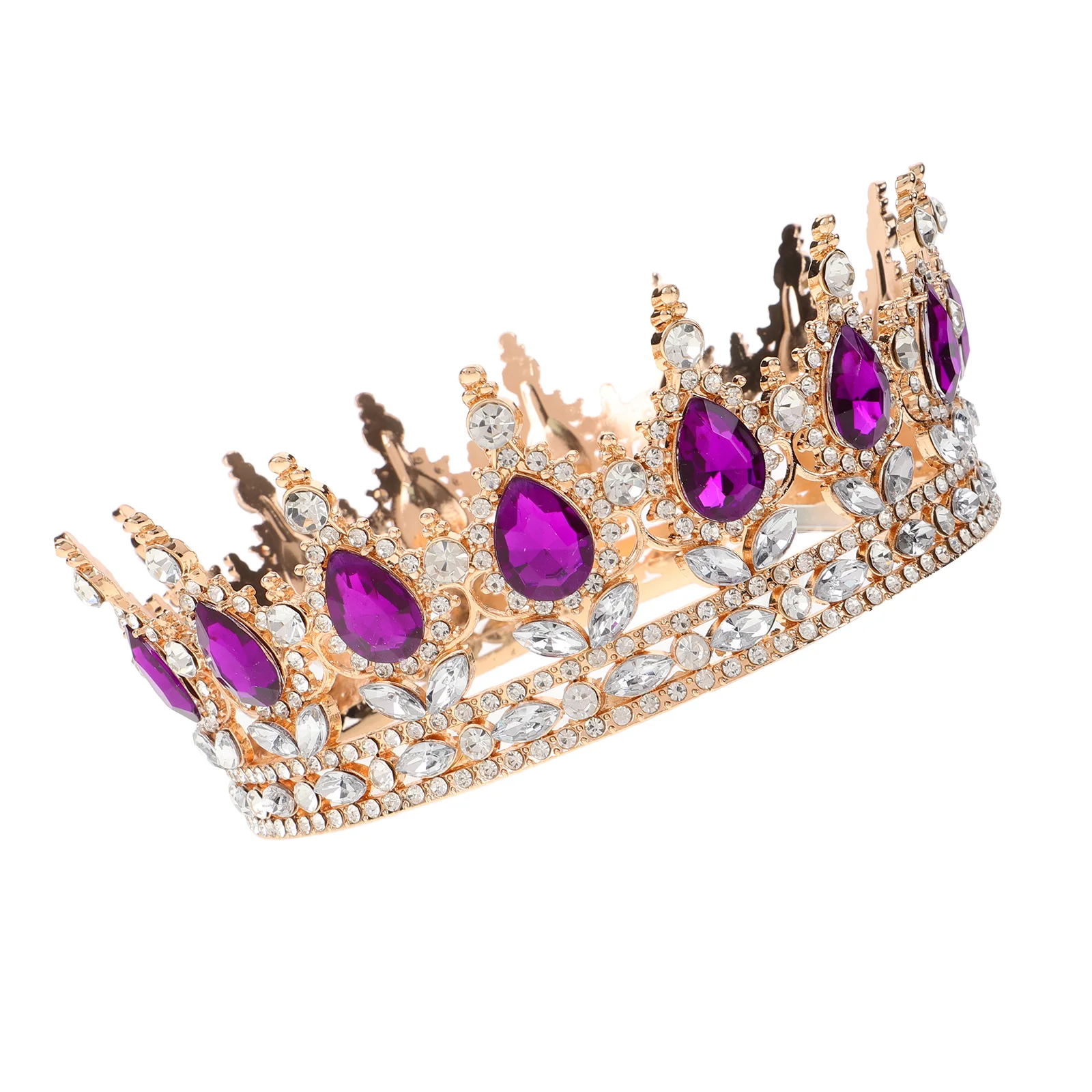 Свадебные головные уборы для свадьбы бриллиантовая корона золотая хрустальная