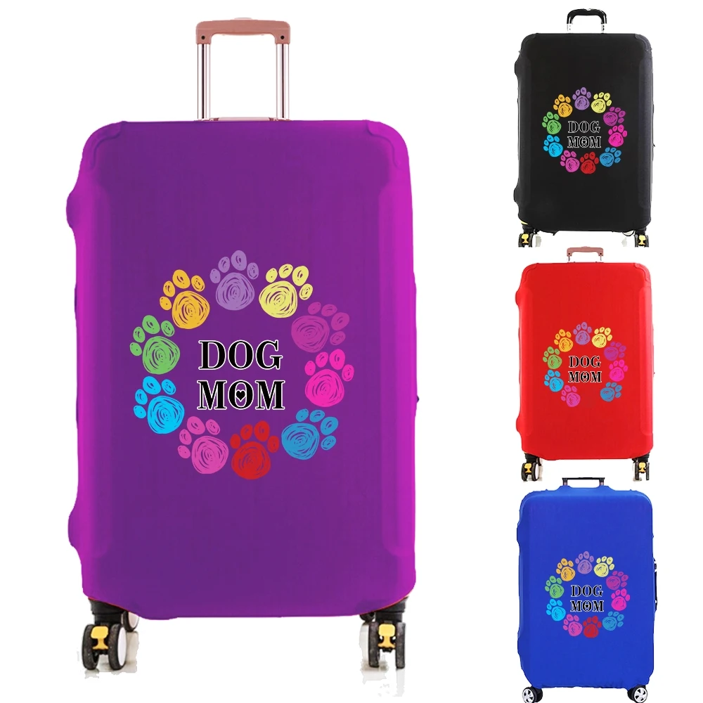 Ten Color Footprints Luggage Cover Suitcase Protector Thicker Elastic Dust Cover for 18-32 Inch Trolley Case Travel Accessories