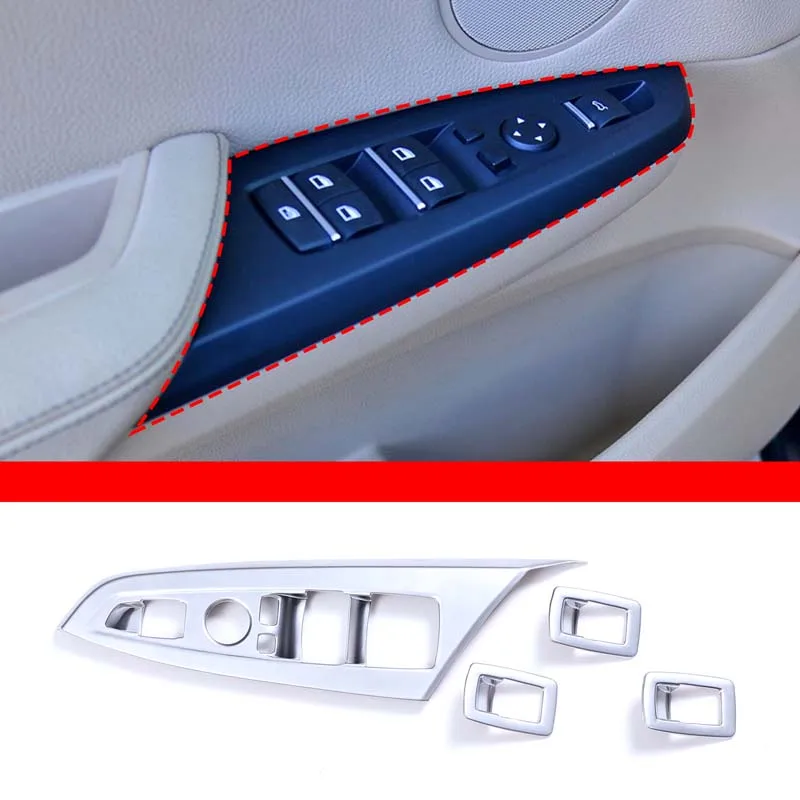 

Для BMW X3 X4 F25 F26 2014-2017 кнопки переключения стеклоподъемного стекла автомобиля рамка отделка крышка ABS защита подъемной рамы LHD