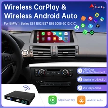 Wireless Apple CarPlay for BMW 1 Series E81 E82 E87 E88 2008-2012,Android Auto Carplay Mirror Link AirPlay GPS Car Play Function 