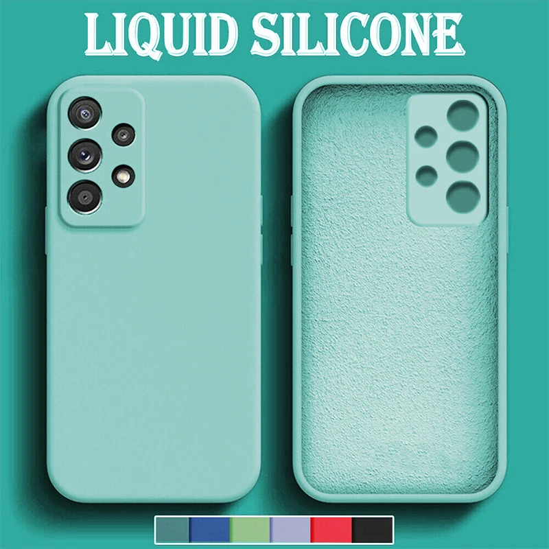 

Luxury Liquid Silicone Phone Case For Samsung Galaxy S22 S21 S20 Ultra Plus FE A72 A71 A52 A51 A32 A31 Soft Cover Coque Fundas