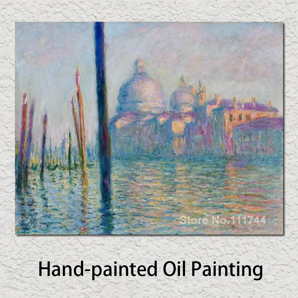 Картина на холсте большой канал Венеции воспроизведение Клода Моне
