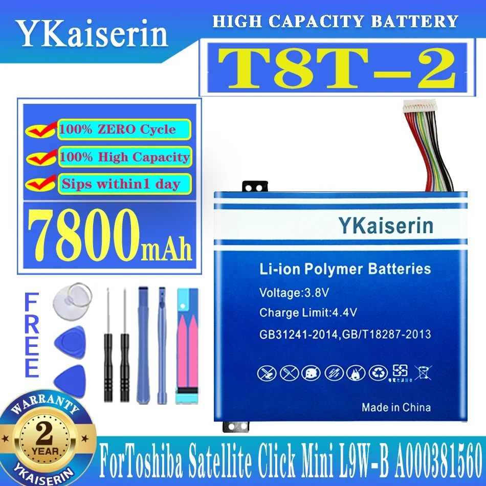 

Аккумулятор ykaisсеребрин 7800 мАч для Toshiba Satellite Click Mini L9W-B A000381560, T10TC, T8T-2 3,75 в 20 Вт-ч, сменный аккумулятор