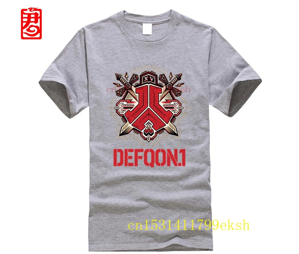 Разные мужские футболки забавная Мужская футболка Defqon 1 черная свободная с