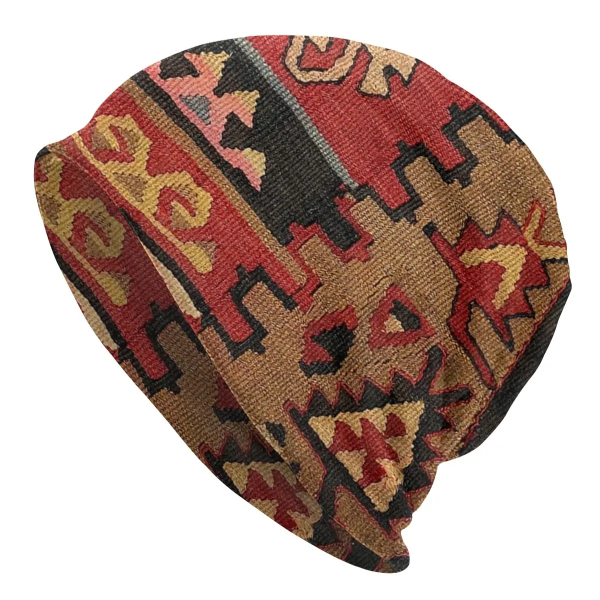 Winter Warm Bohemian Artvin Kilim Bonnet Femme Beanie Hat Hippie Navajo Weave Persian Carpet Outdoor Ski Skullies Beanies Cap