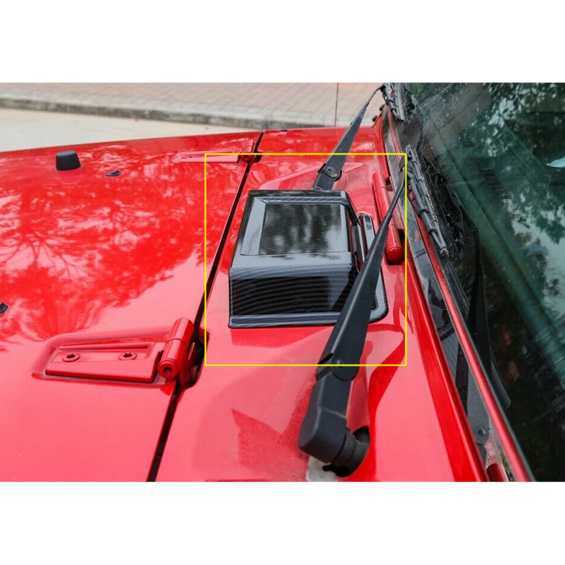 Крышка воздухозаборника капота защита от дождя подходит для Jeep Wrangler JK TJ 1997-2010 2011