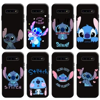 cute cartoon lilo stitch phone case for samsung galaxy s10 5g s10e s10 lite s10 plus carcasa liquid silicon coque tpu