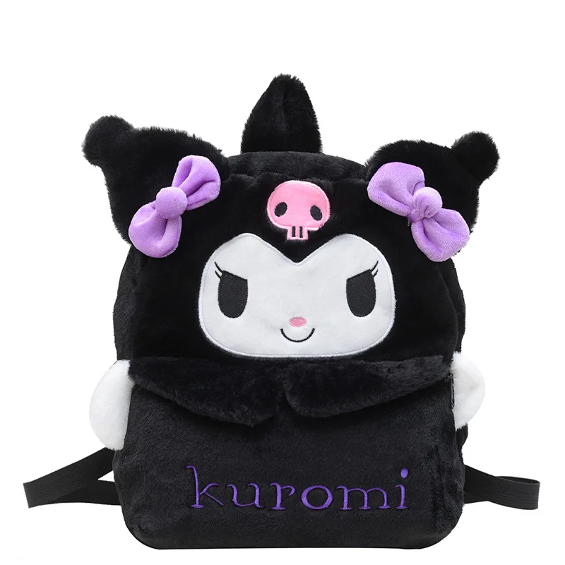 Фото Модный повседневный рюкзак Sanrio Kuromi для студентов, вместительная сумка через плечо My Melody, школьная сумка Cinnamoroll, подарок для девочек №3
