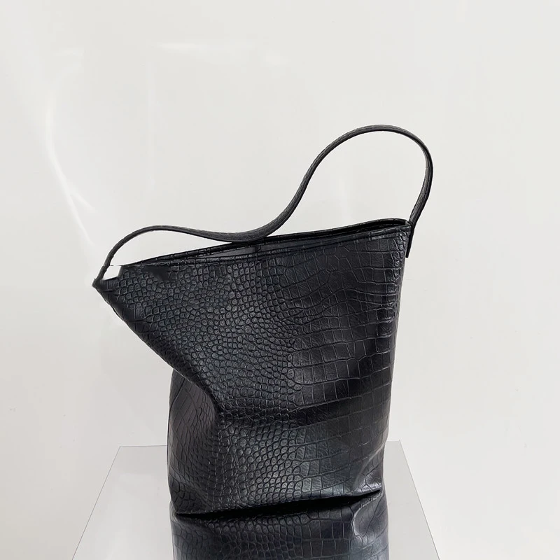 

Популярная новинка 2022, большая сумка в ленивом стиле с крокодиловым узором, кошельки и сумки для подмышек, очень большая женская сумка высокого качества