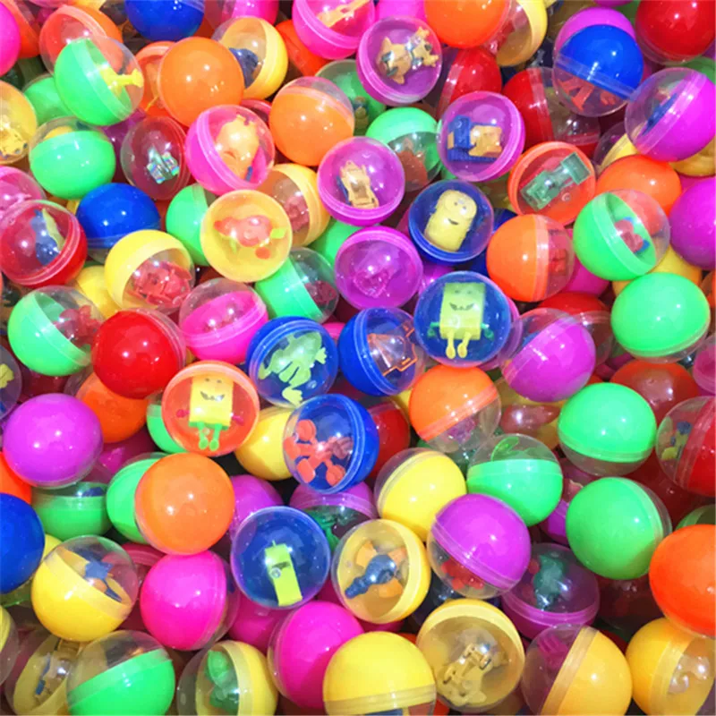 

10pc/pack Transparent Plastic Surprise Ball Capsules Toy Funny Pet Ball Egg Little Dolls Gift Capsule Toys For Vending Machine