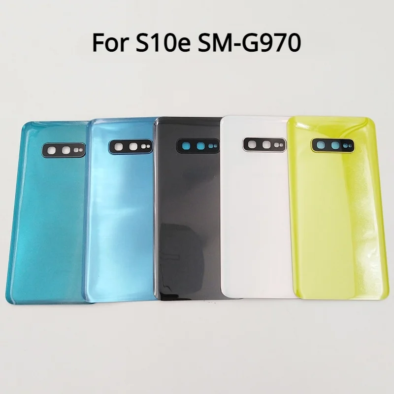 

Back Glass For Samsung Galaxy S10e SM-G970 G9700 Back Battery Cover Rear Door Housing Case With Camera Lens