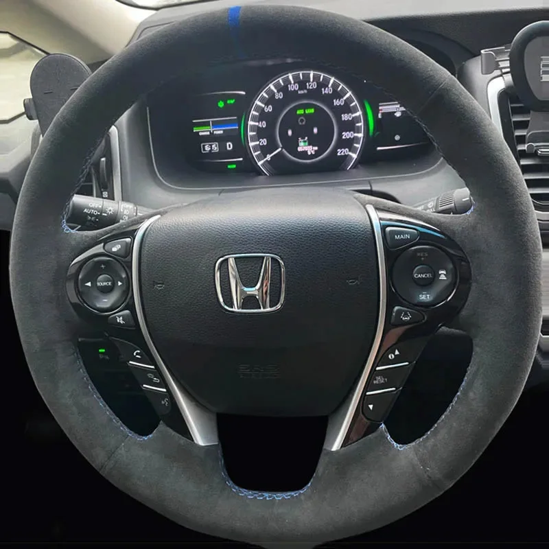 Чехол на руль автомобиля своими руками для Honda Accord 9 2013 2014 2015 2016 2017 Crosstour Замшевые