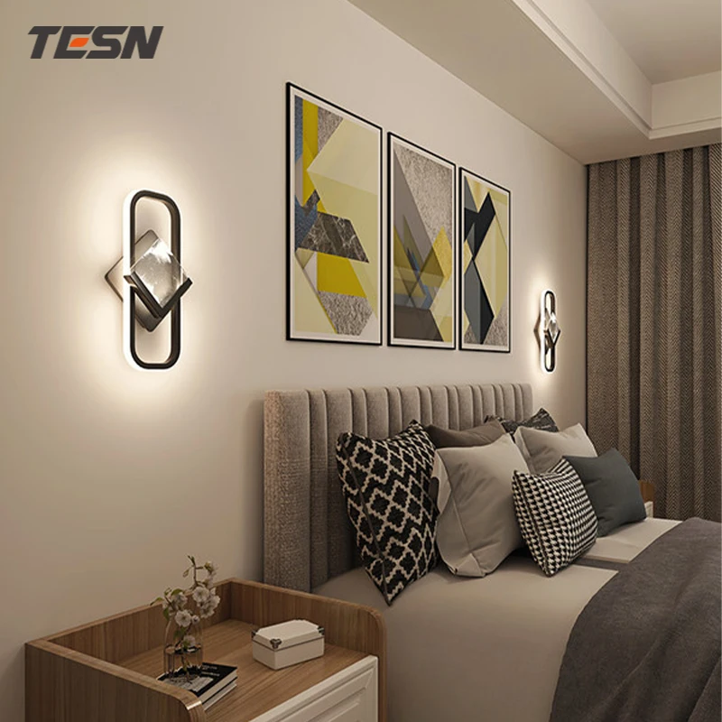 

Wall lamp bedroom bedside lamp Nordic luxury living room background wall lamp modern minimalist led aisle corridor lamps