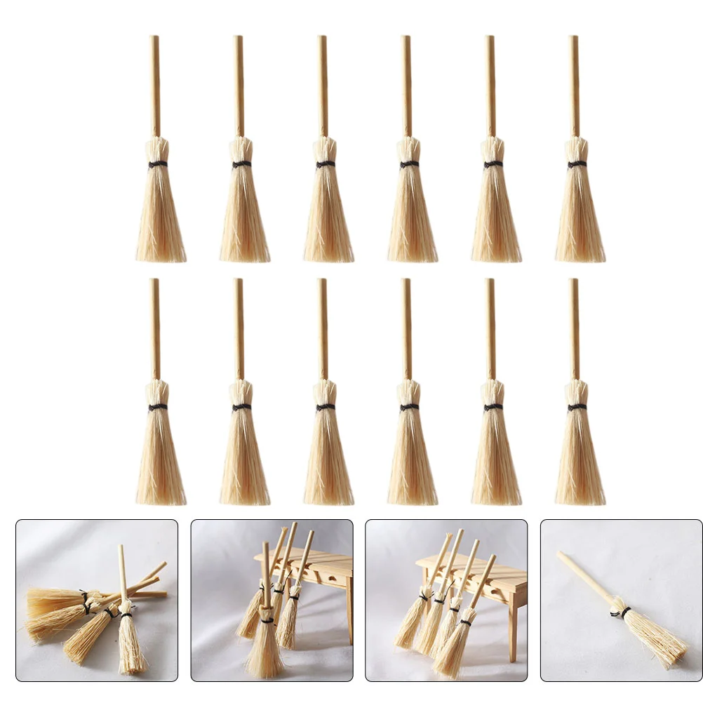 

Broom Mini Housemodel Ornament Miniaturedecor Straw Wizard Accessory Landscape Micro Decoration Craft Furniture Figurines