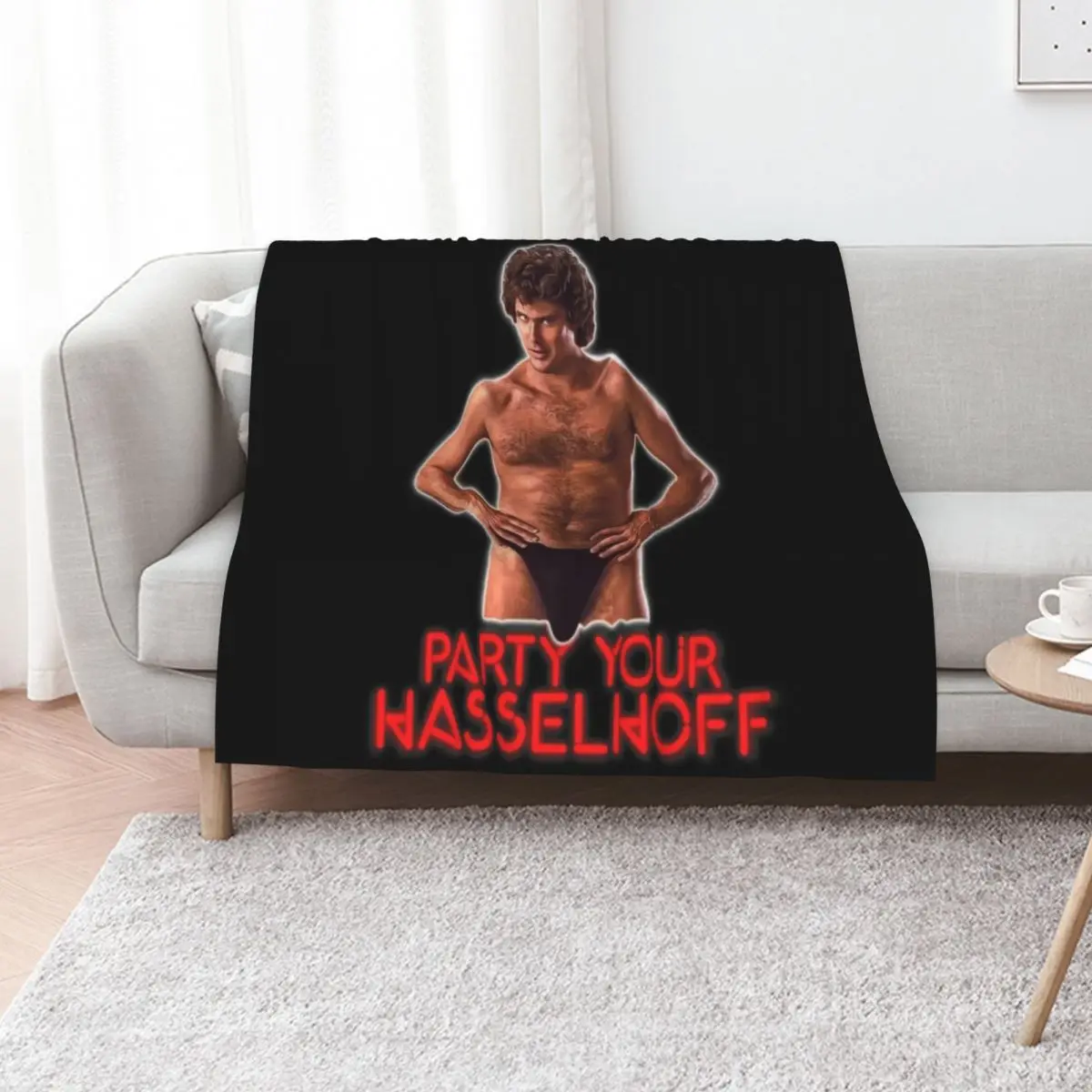 Фото Плед PARTY YOUR HASSELHOFF: прочный и теплый плед для ежедневного домашнего использования №1