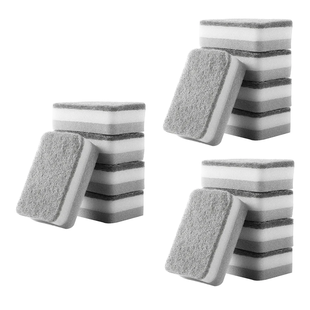 

15Pcs Bathroom Cleaning Sponge Reusable Kitchen Sponge Sink Scrubber Dual-Sided Dish Sponge Sponge Scouring Pad