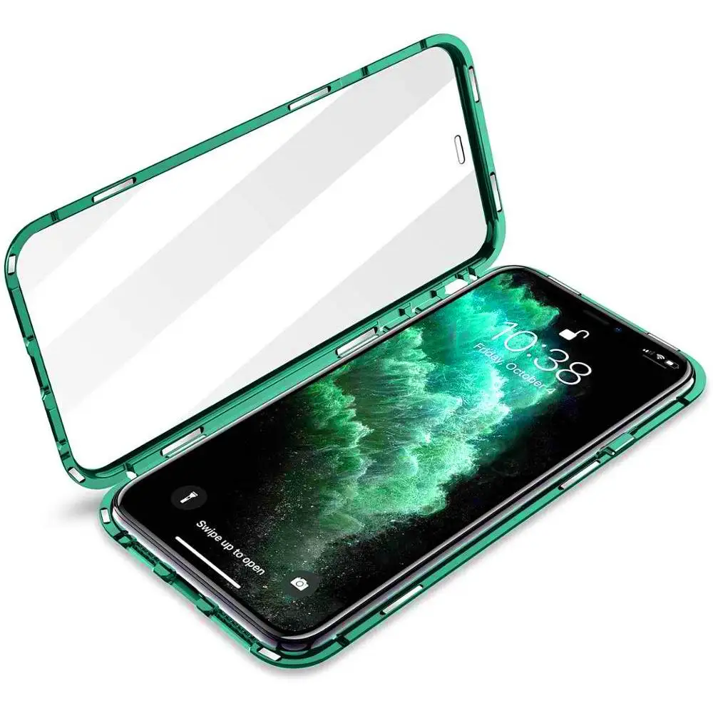 Чехол-бампер для Samsung Galaxy M31 металлический со стеклом магнитный противоударный |