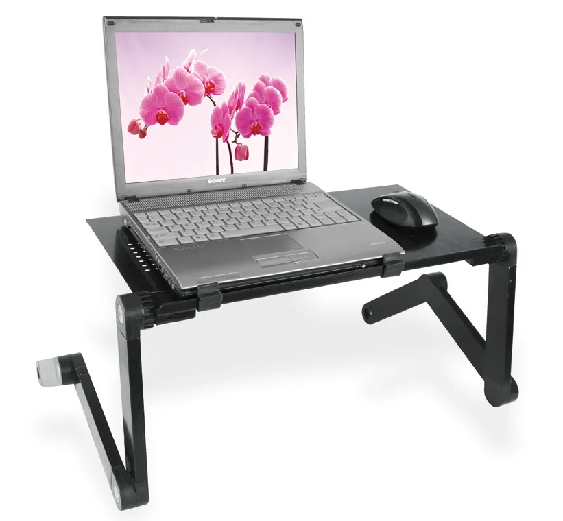 Cooling Fan Laptop desk Portable Adjustable Foldable Computer Desks Notebook Holder tv bed PC Lapdesk Table Stand With Mouse Pad images - 6