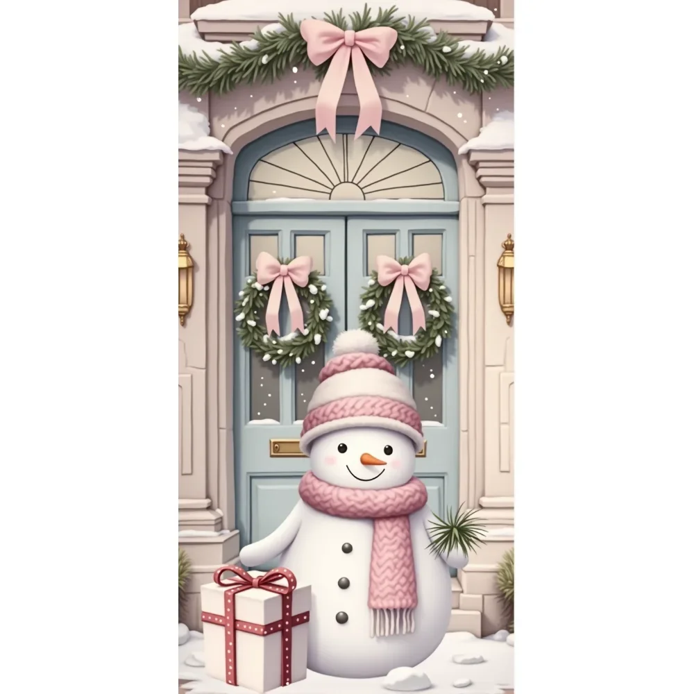 

Рождественский баннер с снеговиком