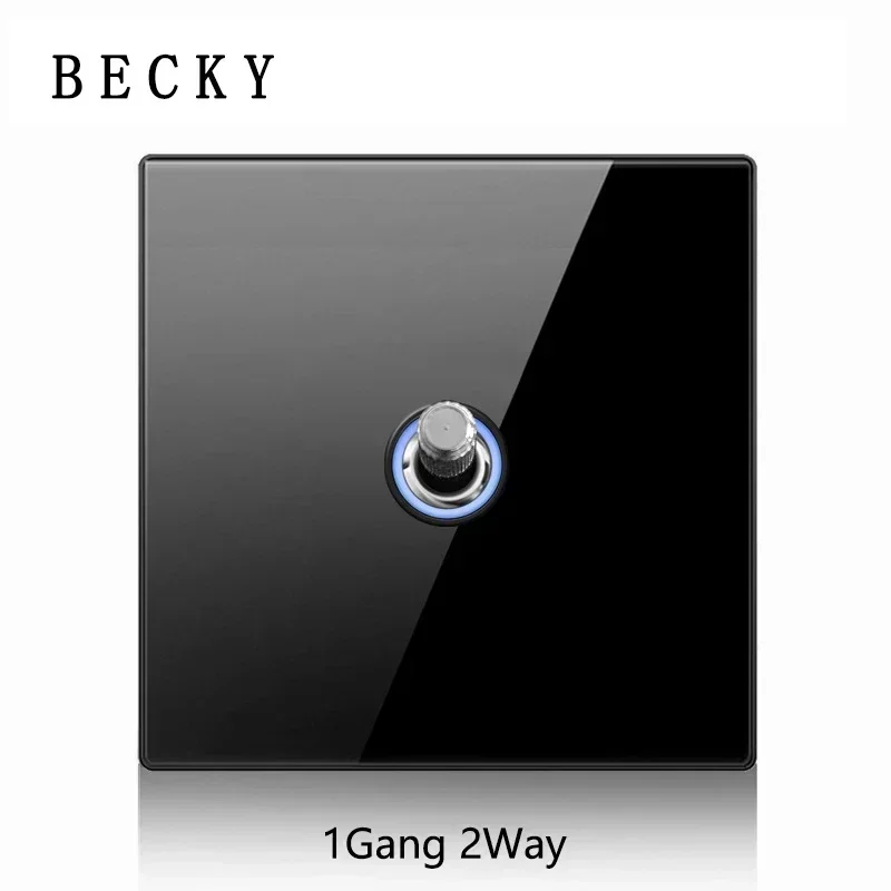 

Черное закаленное стекло, рабочая рукоятка, настенный светодиодный индикатор