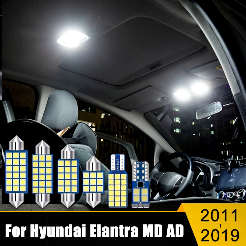 

4 светодиодный т., Автомобильные светодиодные лампы для Hyundai Elantra MD AD 2011 2012 2013 2014 2016 2017 2018 2019