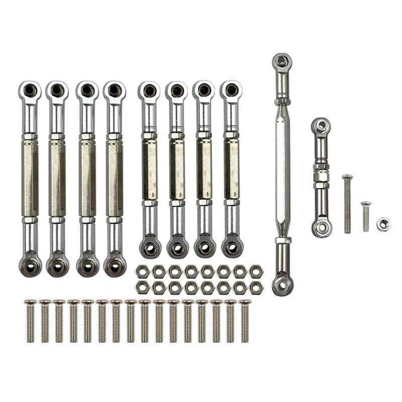 

for MN D90 D91 D96 D99S MN99S MN90 1/12 RC Car Upgrade Accessories Metal Pull Rod Steering Link Rod Set Parts