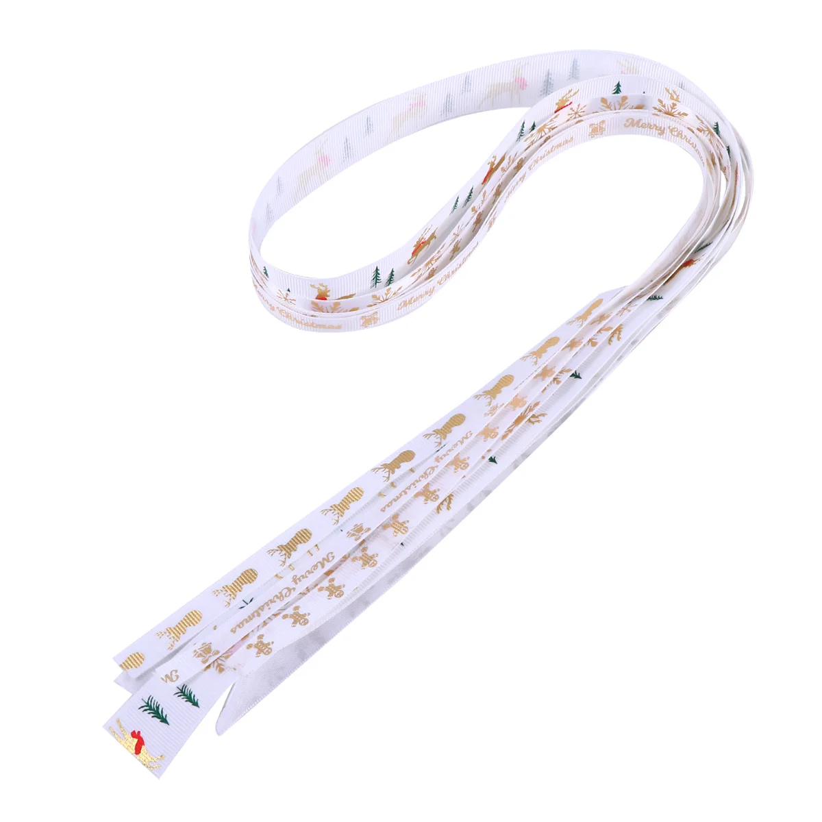 

5pcs 91cm Delicate Christmas Gift Wrapping Ribbon Decor (Random Style)